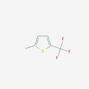 molecular formula C6H5F3S B13014570 Thiophene, 2-methyl-5-(trifluoromethyl)- 