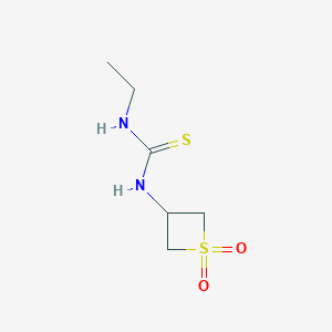 molecular formula C6H12N2O2S2 B13014601 1-(1,1-Dioxidothietan-3-yl)-3-ethylthiourea 