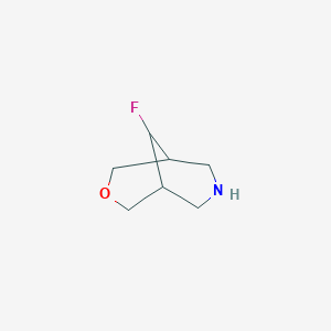 molecular formula C7H12FNO B13014622 9-Fluoro-3-oxa-7-azabicyclo[3.3.1]nonane 