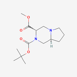 2-O-tert-butyl 3-O-methyl (3S,8aS)-3,4,6,7,8,8a-hexahydro-1H-pyrrolo[1,2-a]pyrazine-2,3-dicarboxylate