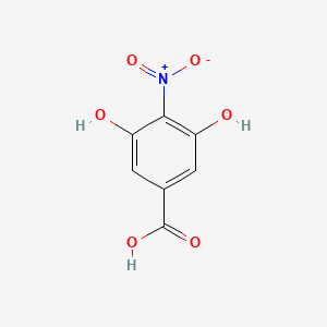 molecular formula C7H5NO6 B13014667 3,5-Dihydroxy-4-nitrobenzoic acid 