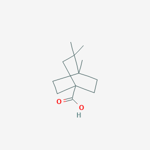 molecular formula C12H20O2 B13014679 3,3,4-Trimethylbicyclo[2.2.2]octane-1-carboxylic acid 