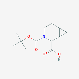 molecular formula C12H19NO4 B13014697 3-(tert-Butoxycarbonyl)-3-azabicyclo[4.1.0]heptane-2-carboxylic acid 