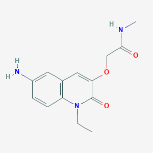 2-((6-Amino-1-ethyl-2-oxo-1,2-dihydroquinolin-3-yl)oxy)-N-methylacetamide