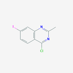 molecular formula C9H6ClIN2 B13014749 4-Chloro-7-iodo-2-methylquinazoline 