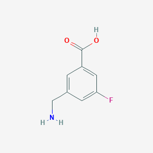 molecular formula C8H8FNO2 B13014773 3-(Aminomethyl)-5-fluorobenzoic acid 