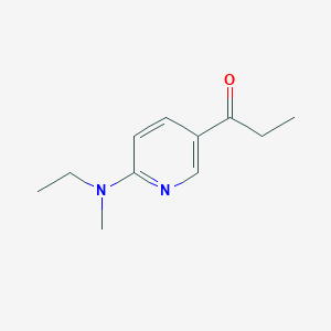 molecular formula C11H16N2O B13014781 1-(6-(Ethyl(methyl)amino)pyridin-3-yl)propan-1-one 