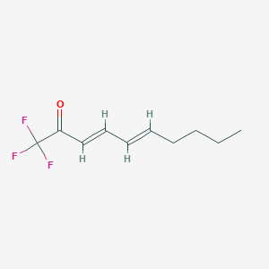 molecular formula C10H13F3O B13014791 (3E,5E)-1,1,1-Trifluorodeca-3,5-dien-2-one CAS No. 167483-03-6