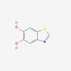 molecular formula C7H5NO2S B13014829 Benzo[d]thiazole-5,6-diol 