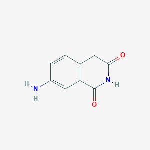 molecular formula C9H8N2O2 B13014834 7-amino-4H-isoquinoline-1,3-dione 