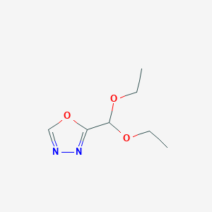 molecular formula C7H12N2O3 B13014850 2-(Diethoxymethyl)-1,3,4-oxadiazole 