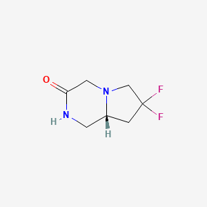 molecular formula C7H10F2N2O B13014872 (R)-7,7-Difluorohexahydropyrrolo[1,2-a]pyrazin-3(4H)-one 