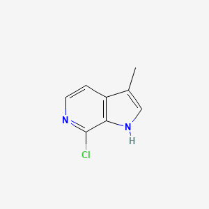 molecular formula C8H7ClN2 B13014885 7-chloro-3-methyl-1H-pyrrolo[2,3-c]pyridine 