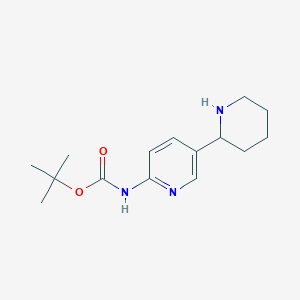 molecular formula C15H23N3O2 B13014914 tert-Butyl (5-(piperidin-2-yl)pyridin-2-yl)carbamate 