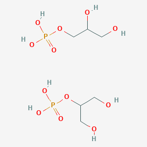 molecular formula C6H18O12P2 B13014926 1,3-Dihydroxypropan-2-yl dihydrogen phosphate;2,3-dihydroxypropyl dihydrogen phosphate 