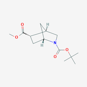 molecular formula C13H21NO4 B13014931 2-tert-butyl 5-methyl (1S,4R,5S)-2-azabicyclo[2.2.1]heptane-2,5-dicarboxylate 