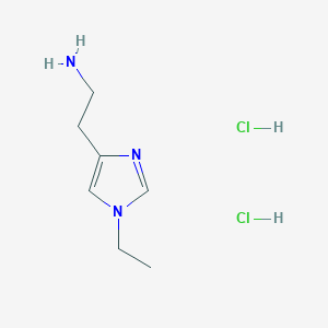 molecular formula C7H15Cl2N3 B13014994 2-(1-Ethyl-1H-imidazol-4-yl)ethanamine dihydrochloride 