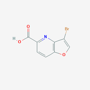 molecular formula C8H4BrNO3 B13015015 3-Bromofuro[3,2-b]pyridine-5-carboxylic acid 