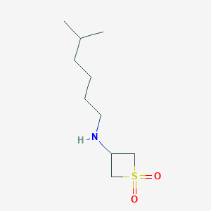 molecular formula C10H21NO2S B13015017 3-((5-Methylhexyl)amino)thietane 1,1-dioxide 