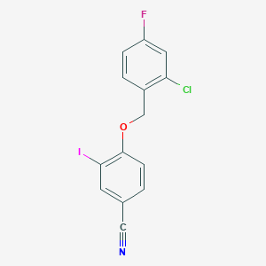 4-((2-Chloro-4-fluorobenzyl)oxy)-3-iodobenzonitrile