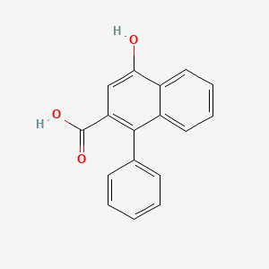 molecular formula C17H12O3 B13015034 4-Hydroxy-1-phenyl-2-naphthoic acid 