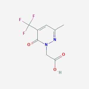 2-[3-Methyl-6-oxo-5-(trifluoromethyl)pyridazin-1-yl]acetic acid