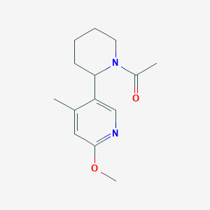 1-(2-(6-Methoxy-4-methylpyridin-3-yl)piperidin-1-yl)ethanone