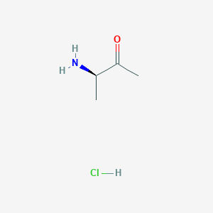 molecular formula C4H10ClNO B13015133 (R)-3-Aminobutan-2-one hydrochloride 