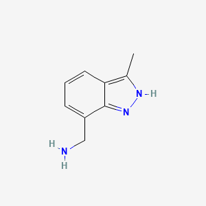 molecular formula C9H11N3 B13015157 (3-methyl-1H-indazol-7-yl)methanamine 