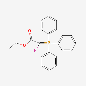 molecular formula C22H20FO2P B13015181 Ethyl 2-fluoro-2-(triphenylphosphoranylidene)acetate 