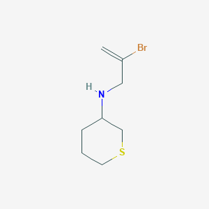 molecular formula C8H14BrNS B13015202 N-(2-Bromoallyl)tetrahydro-2H-thiopyran-3-amine 