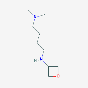 molecular formula C9H20N2O B13015220 N-[4-(dimethylamino)butyl]oxetan-3-amine 