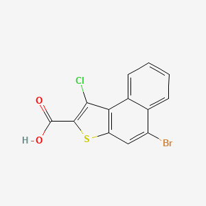 molecular formula C13H6BrClO2S B13015237 5-Bromo-1-chloronaphtho[2,1-b]thiophene-2-carboxylic acid 