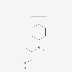 molecular formula C13H27NO B13015265 2-((4-(tert-Butyl)cyclohexyl)amino)propan-1-ol 