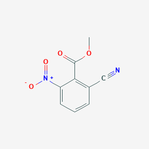 molecular formula C9H6N2O4 B13015312 Methyl 2-cyano-6-nitrobenzoate 