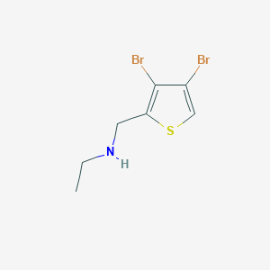 molecular formula C7H9Br2NS B13015338 N-((3,4-Dibromothiophen-2-yl)methyl)ethanamine 