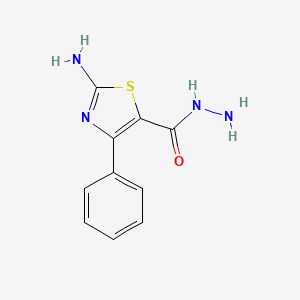 molecular formula C10H10N4OS B1301534 2-氨基-4-苯基-1,3-噻唑-5-碳酰肼 CAS No. 860650-74-4