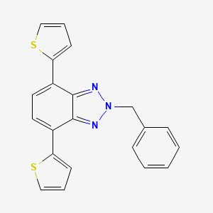 molecular formula C21H15N3S2 B13015354 2-Benzyl-4,7-di(thiophen-2-yl)-2h-benzo[d][1,2,3]triazole 