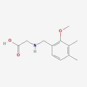 molecular formula C12H17NO3 B13015385 2-((2-Methoxy-3,4-dimethylbenzyl)amino)acetic acid 