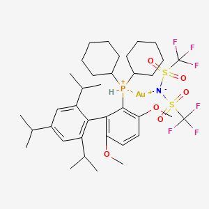 molecular formula C37H54AuF6NO6PS2+ B13015445 BrettPhos AuNTf2 CAS No. 1296269-97-0