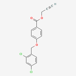 molecular formula C17H12Cl2O3 B13015459 Prop-2-yn-1-yl 4-((2,4-dichlorobenzyl)oxy)benzoate 