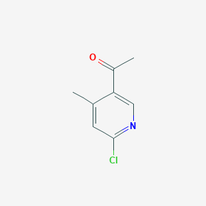 molecular formula C8H8ClNO B13015465 1-(6-Chloro-4-methylpyridin-3-YL)ethanone 