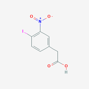 molecular formula C8H6INO4 B13015476 2-(4-Iodo-3-nitrophenyl)acetic acid 