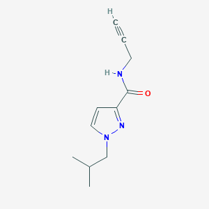 molecular formula C11H15N3O B13015494 1-Isobutyl-N-(prop-2-yn-1-yl)-1H-pyrazole-3-carboxamide 