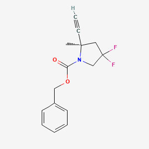 benzyl (2R)-2-ethynyl-4,4-difluoro-2-methylpyrrolidine-1-carboxylate