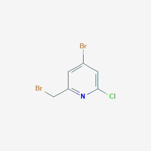 molecular formula C6H4Br2ClN B13015573 4-Bromo-2-(bromomethyl)-6-chloropyridine 