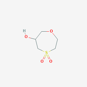 molecular formula C5H10O4S B13015575 6-Hydroxy-1,4-oxathiepane4,4-dioxide 