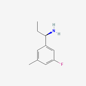 molecular formula C10H14FN B13015616 (r)-1-(3-Fluoro-5-methylphenyl)propan-1-amine 