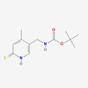 molecular formula C12H18N2O2S B13015620 tert-Butyl ((6-mercapto-4-methylpyridin-3-yl)methyl)carbamate 