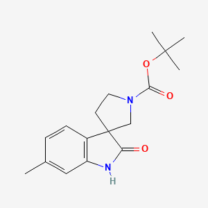 molecular formula C17H22N2O3 B13015645 tert-Butyl 6-methyl-2-oxospiro[indoline-3,3'-pyrrolidine]-1'-carboxylate 